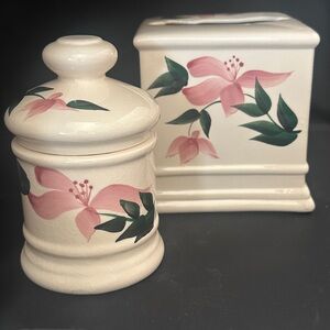 Floral Ceramic Bathroom Set